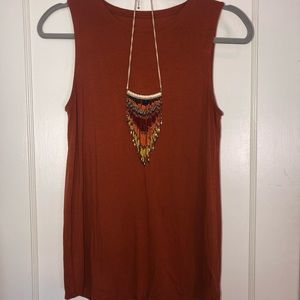 Burnt orange sleeveless tank